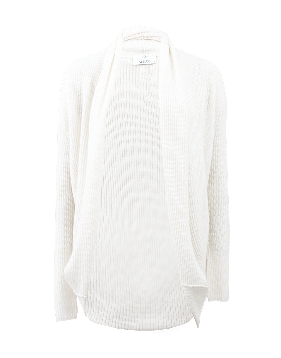 ALLUDE-Ribbed Cocoon Cardigan-