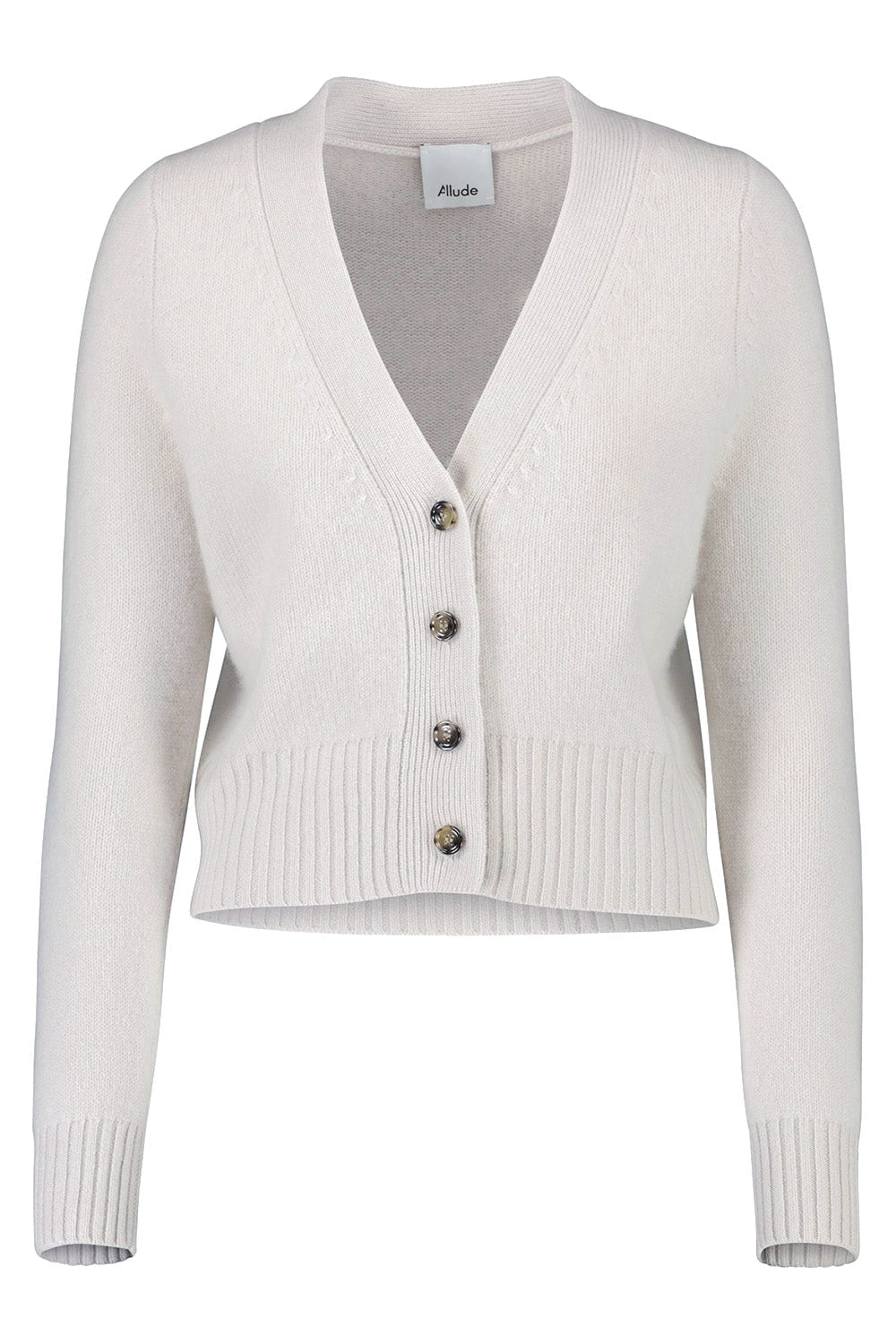 ALLUDE-V-Cardigan - Ivory-