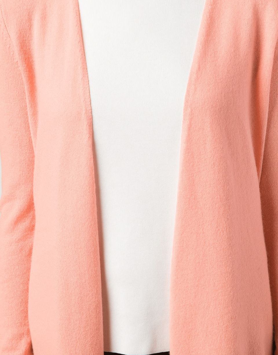 ALLUDE-Long Open Drape Cardigan-