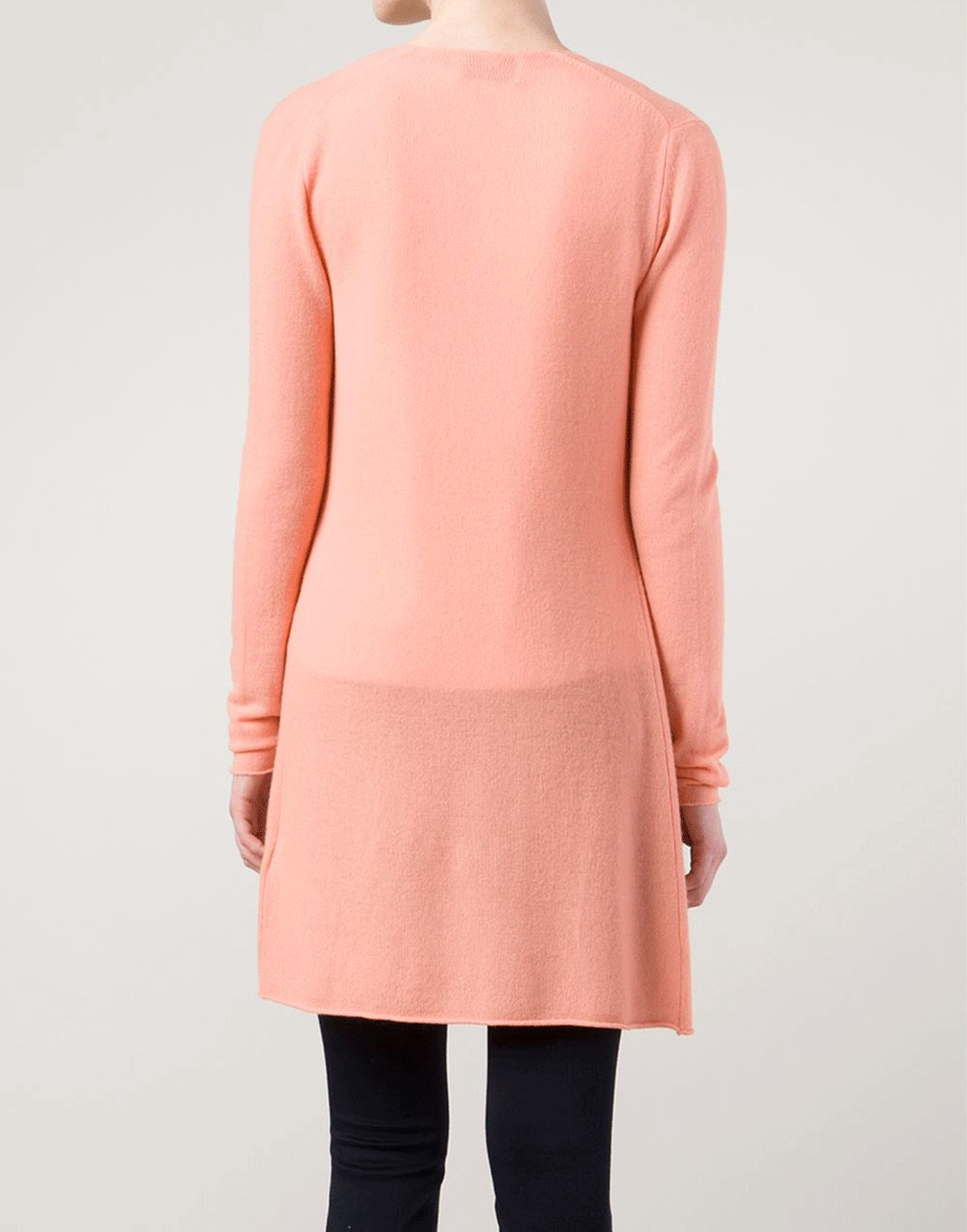 ALLUDE-Long Open Drape Cardigan-