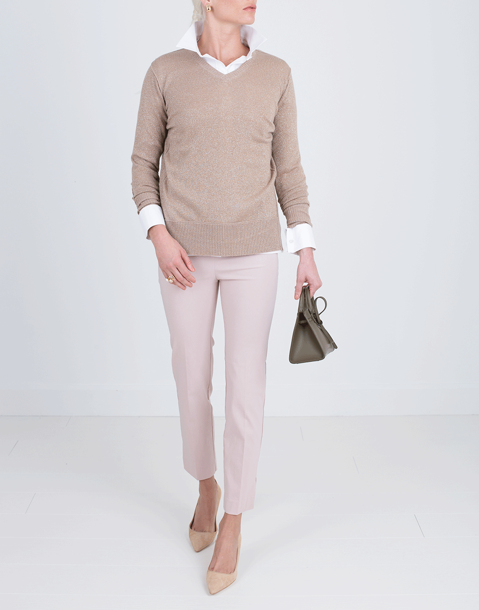 ALLUDE-Lurex Pullover-