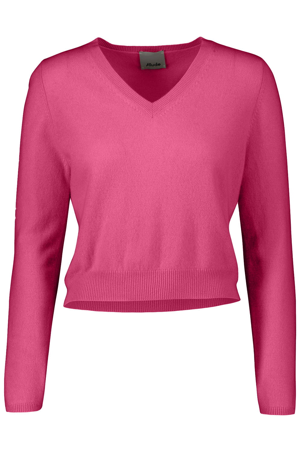 ALLUDE-V-Sweater - Hot Pink-