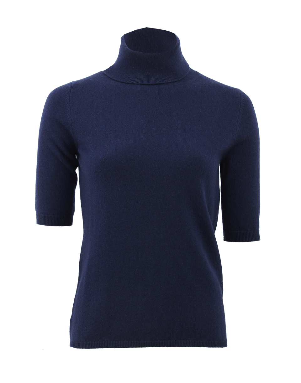 ALLUDE-Turtleneck Cashmere Tee-