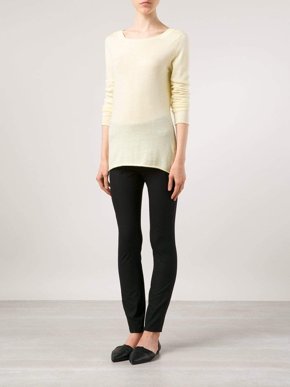 ALLUDE-Cotton Cashmere Pullover-