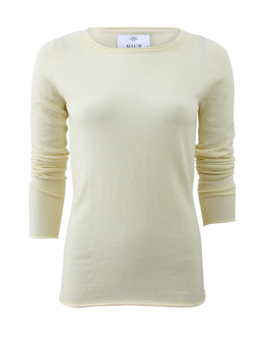 ALLUDE-Cotton Cashmere Pullover-