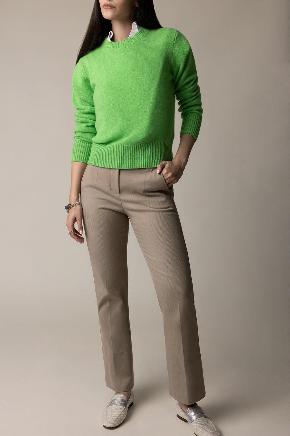 Long Sleeve Sweater - Green Glow-GRN GLOW-XS-CLOTHINGTOPSWEATER-ALLUDE