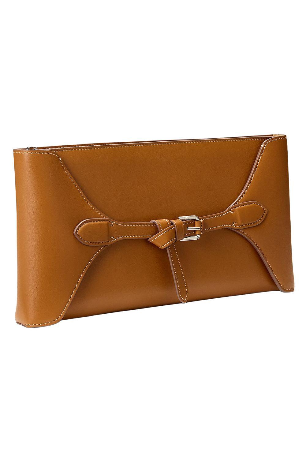 The Ralph Medium Pouchette - RL Gold-BROWN-HANDBAGCLUTCHES-RALPH LAUREN