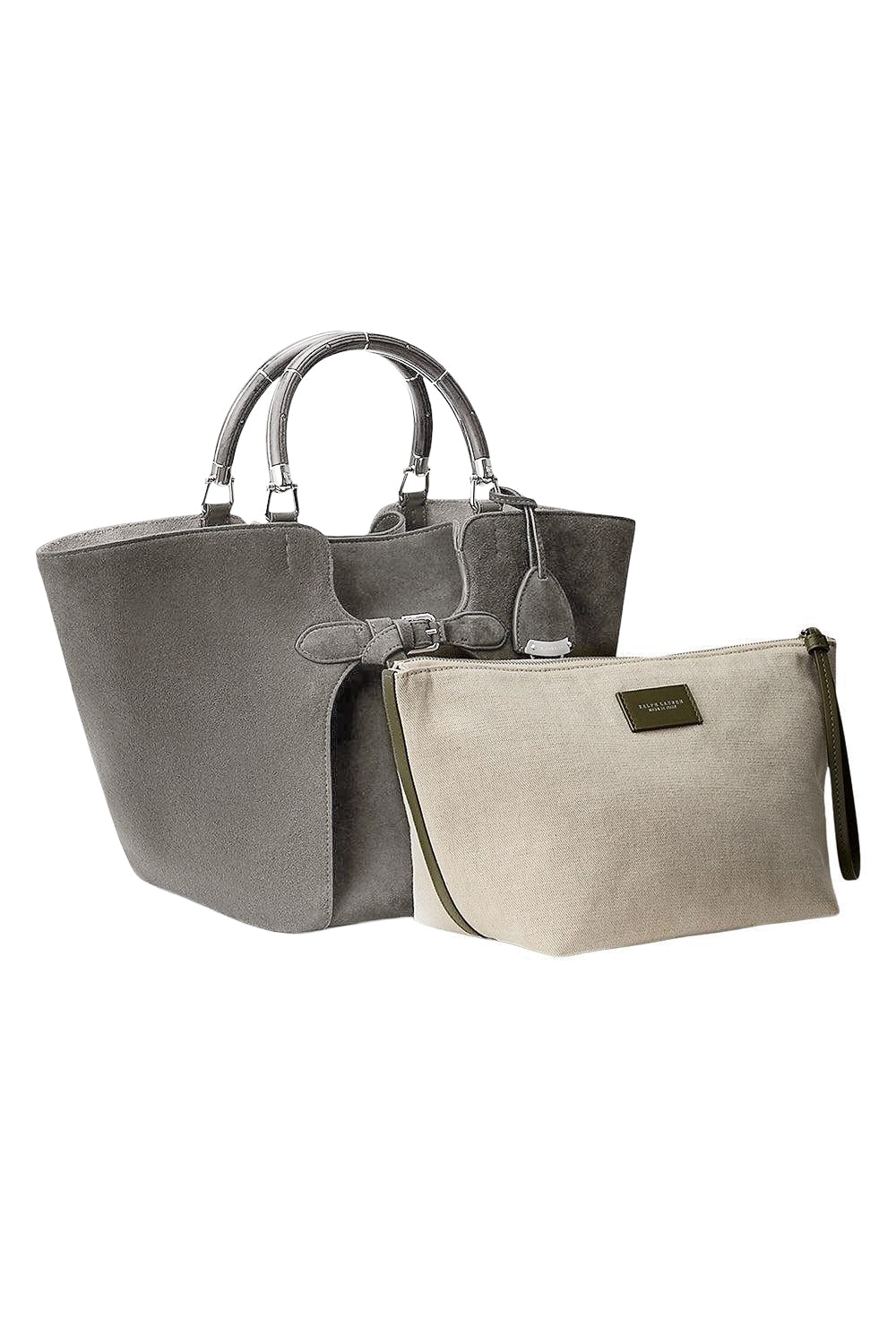 The Ralph Calf-Suede Tote-BROWN-HANDBAGTOTES-RALPH LAUREN