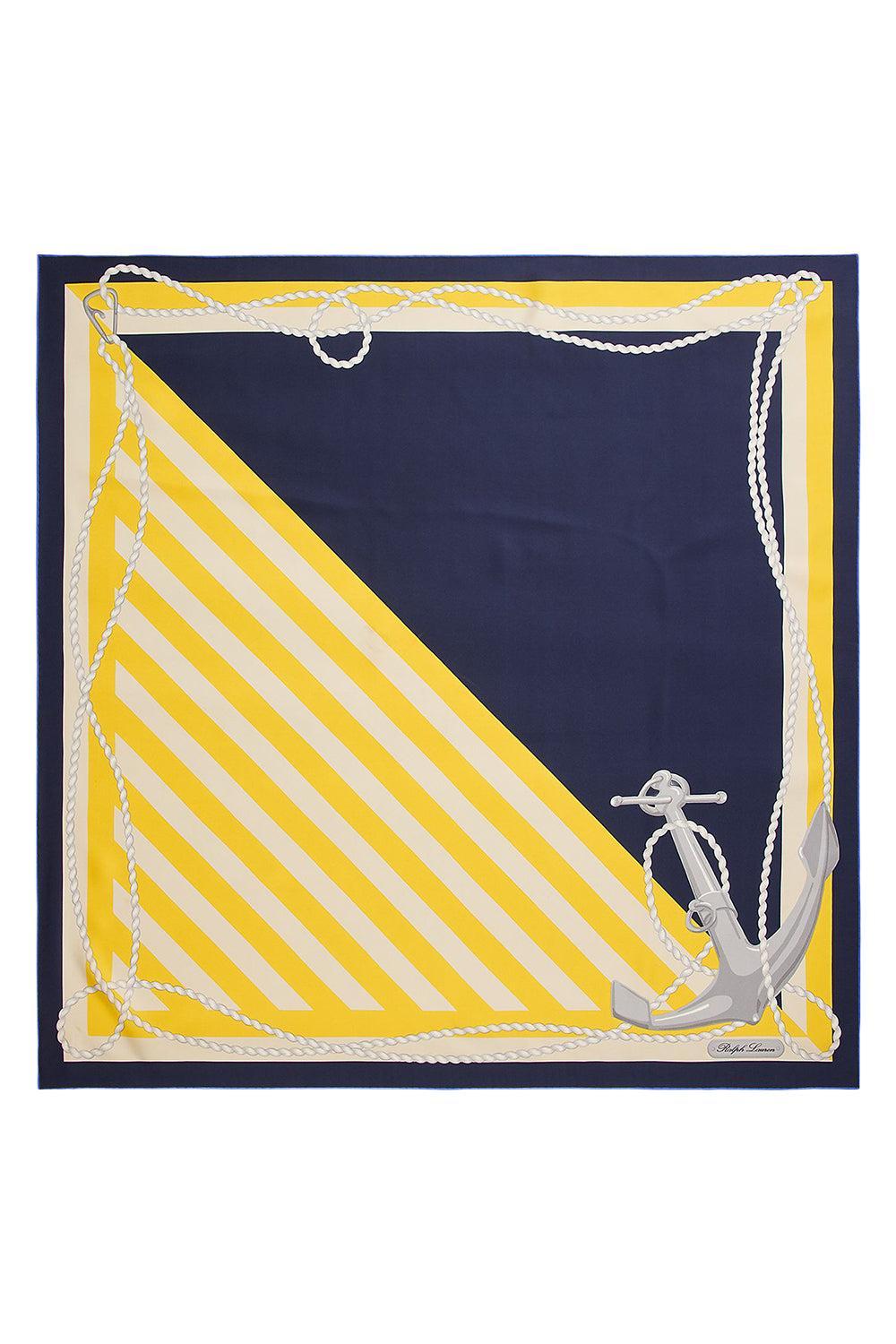 Striped Nautical Square Scarf-BLUE-O/S-ACCESSORIESCARVES-RALPH LAUREN