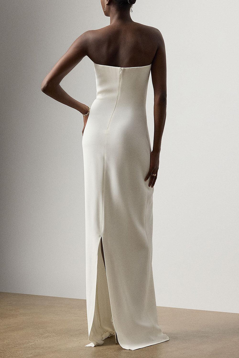 Shelly Evening Dress-CREAM-2-CLOTHINGDRESSGOWN-RALPH LAUREN