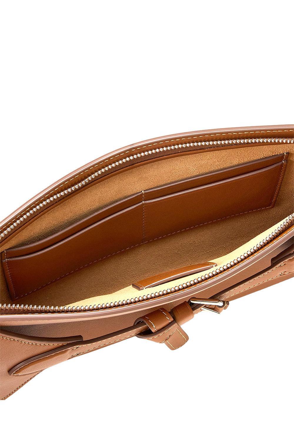 The Ralph Medium Pouchette - RL Gold-BROWN-HANDBAGCLUTCHES-RALPH LAUREN