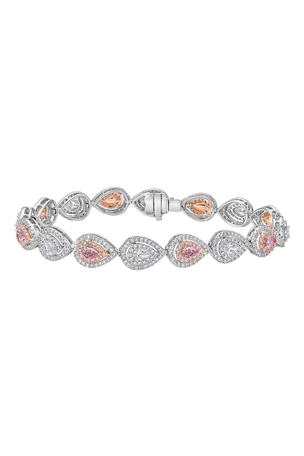 Pink Diamond Bracelet-WHITE GOLD-JEWELRYFINE JEWELBRACELET O-RARE COLORS BY NAMDAR