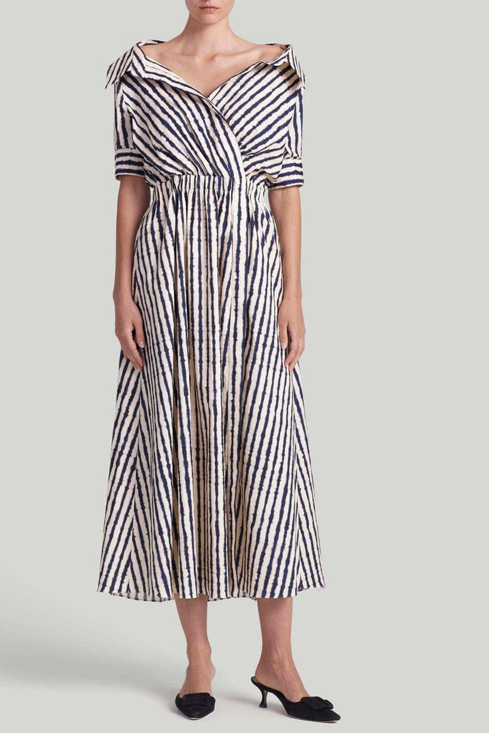 altuzarra black and white dress Altuzarra - Black & Ivory Striped Dress