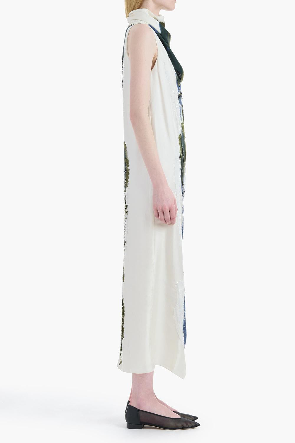 Noori High Neck Dress-BLUE-38-CLOTHINGDRESSEVENING-ALTUZARRA