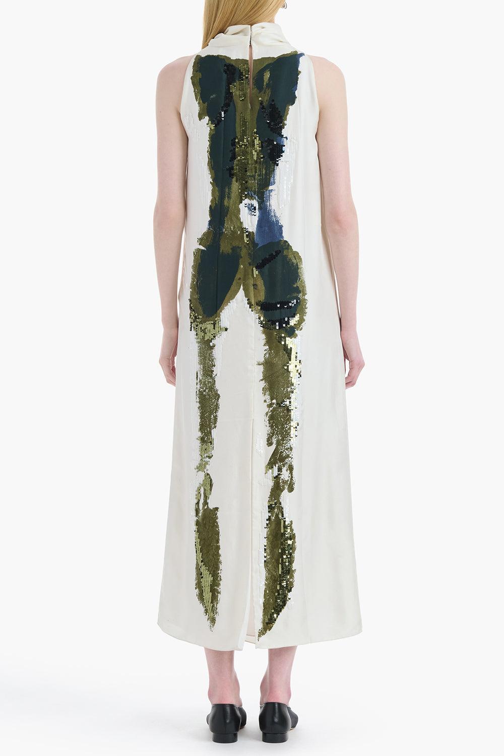 Noori High Neck Dress-BLUE-38-CLOTHINGDRESSEVENING-ALTUZARRA