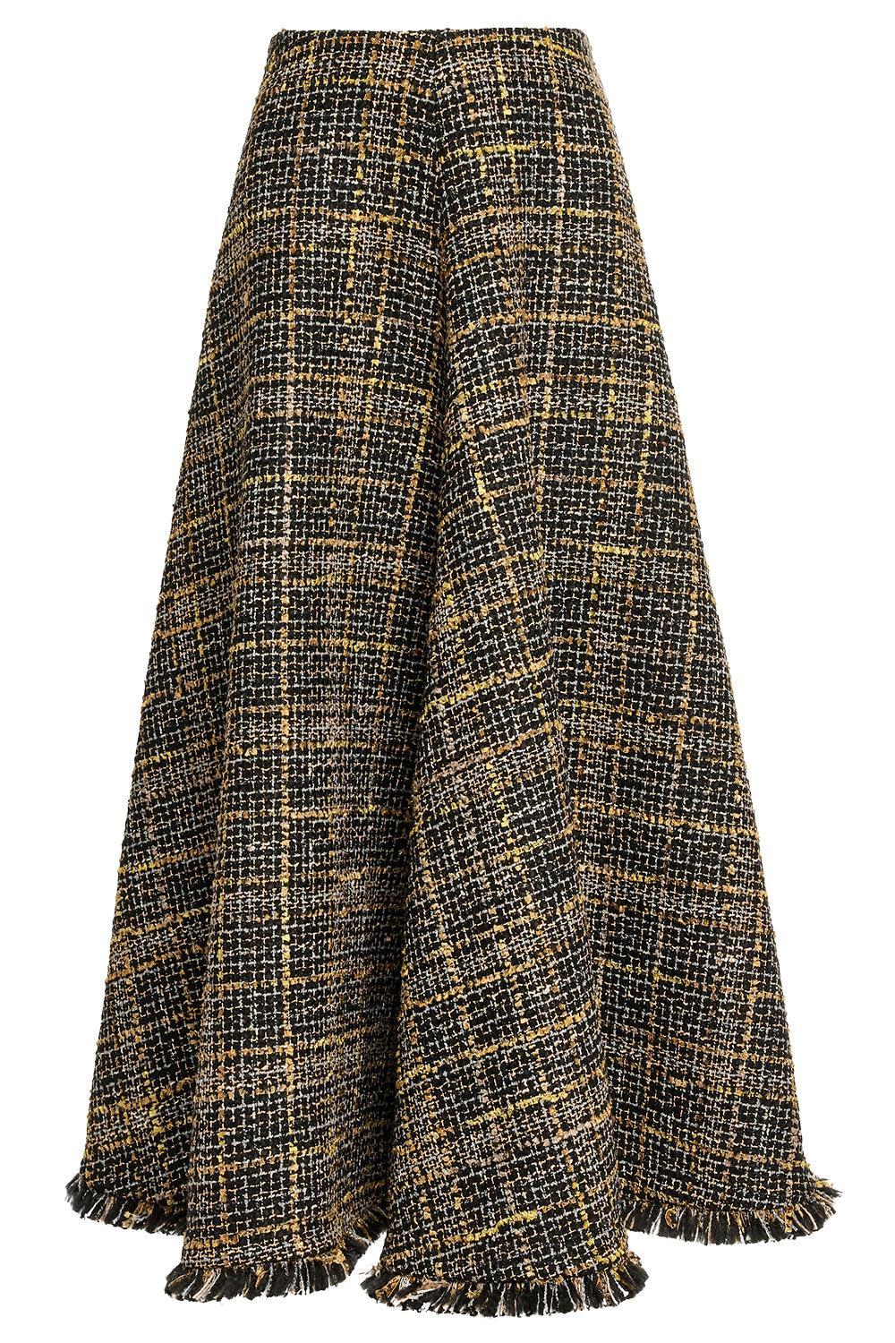 Varda Plaid Skirt-BLACK-36-CLOTHINGSKIRTMAXI-ALTUZARRA