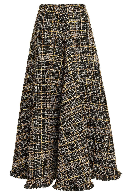 Varda Plaid Skirt-BLACK-36-CLOTHINGSKIRTMAXI-ALTUZARRA