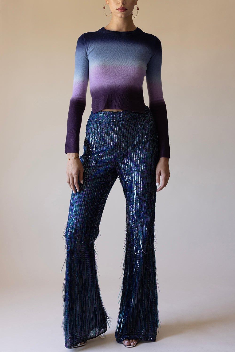 ALTUZARRA-Camarina Sweater - Aubergine Dip Dye-