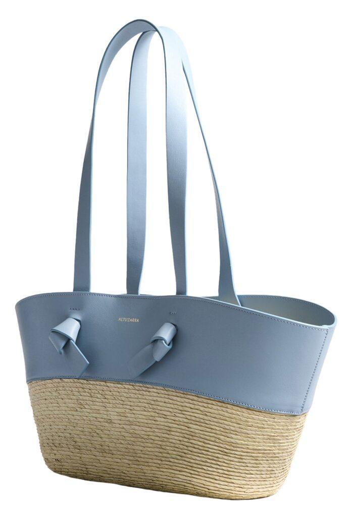 Knot Small Basket Shoulder Bag-BLUE-HANDBAGSHOULDER-ALTUZARRA