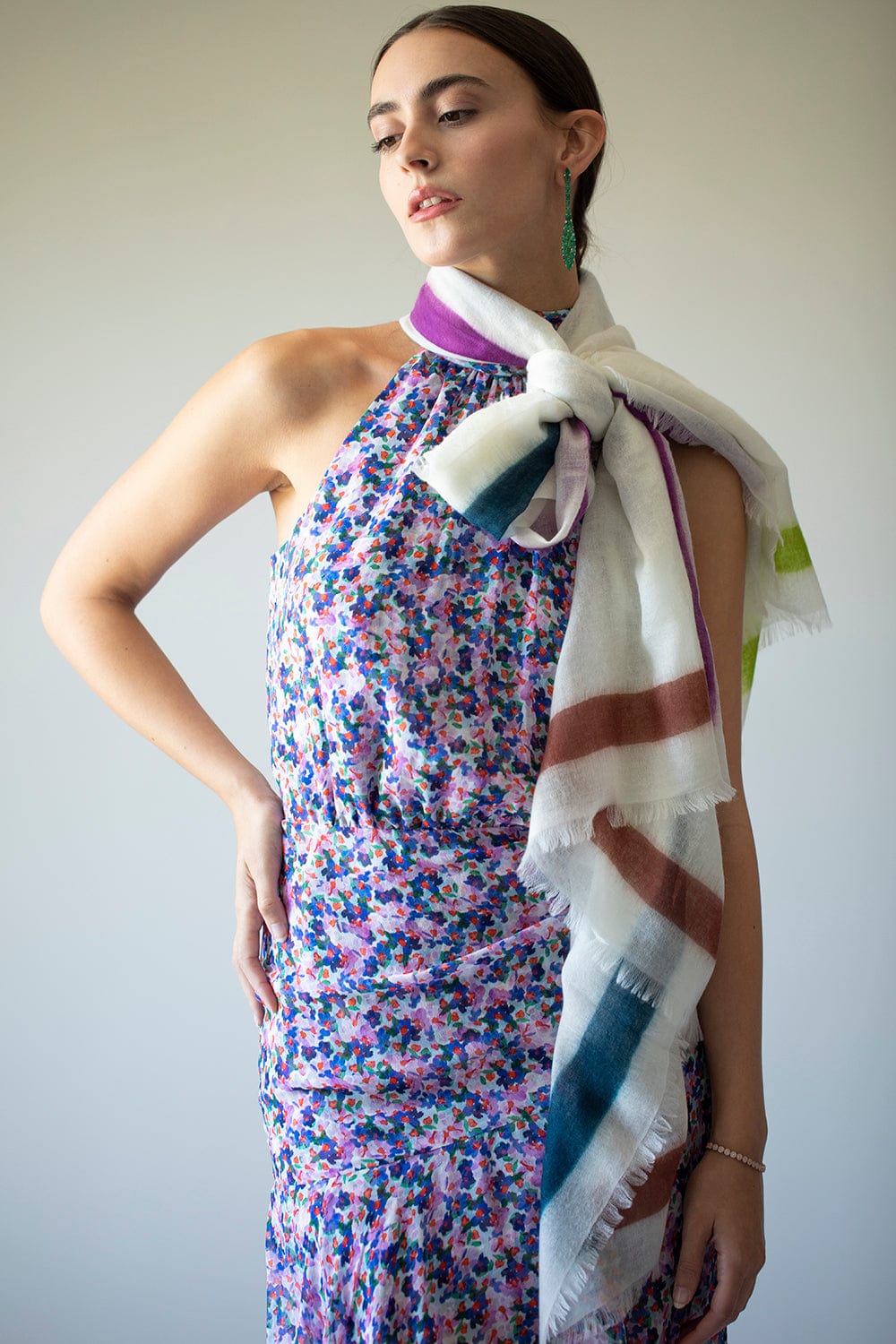 AMA PURE-White Snob Scarf-WHITE