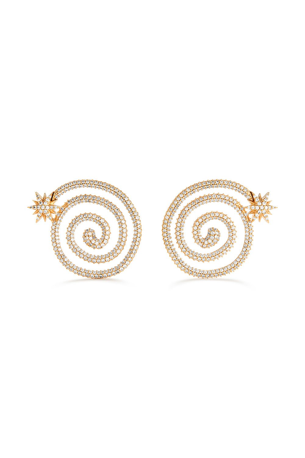 Amina Sorel Fine Jewelry-CONTINUUM DIAMOND LUSH PAVE EARRINGS-YELLOW GOLD