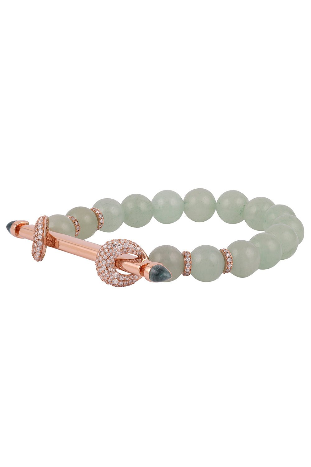 ANANYA-Aventurine Blue Topaz Chakra Bracelet-ROSE GOLD