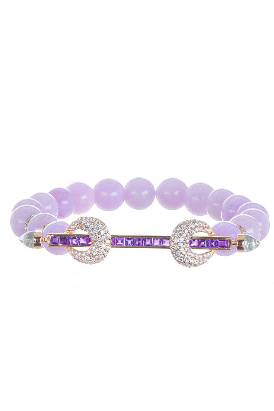 ANANYA-Kunzite Amethyst Chakra Bracelet-ROSE GOLD