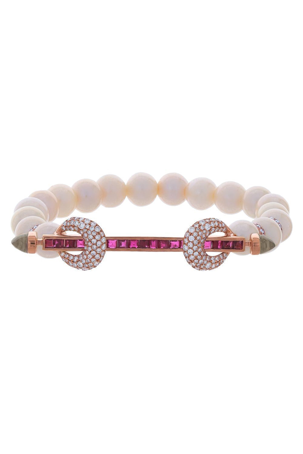 ANANYA-Pearl Ruby Chakra Bracelet-ROSE GOLD