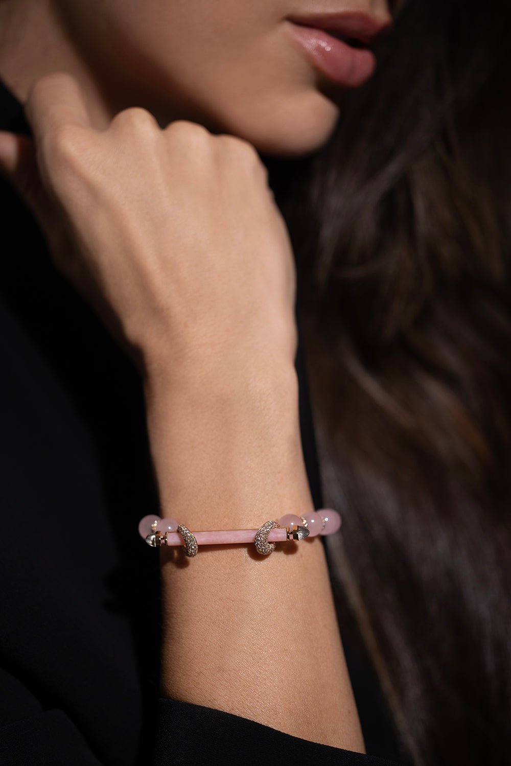 ANANYA-Pink Opal Chakra Bracelet-ROSE GOLD
