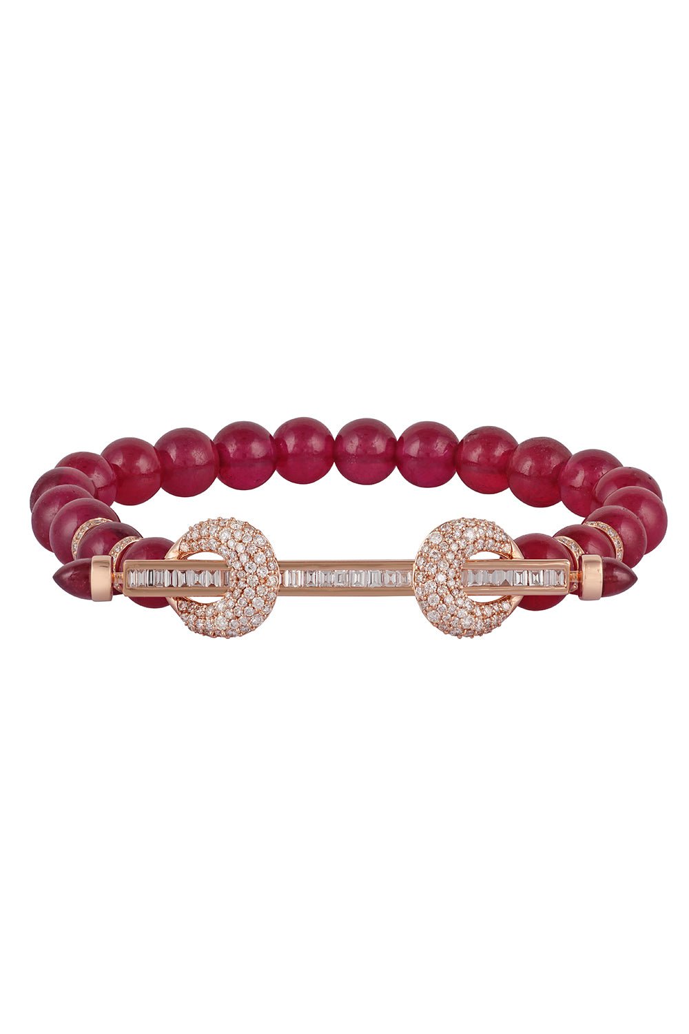 ANANYA-Ruby Diamond Chakra Bracelet-ROSE GOLD