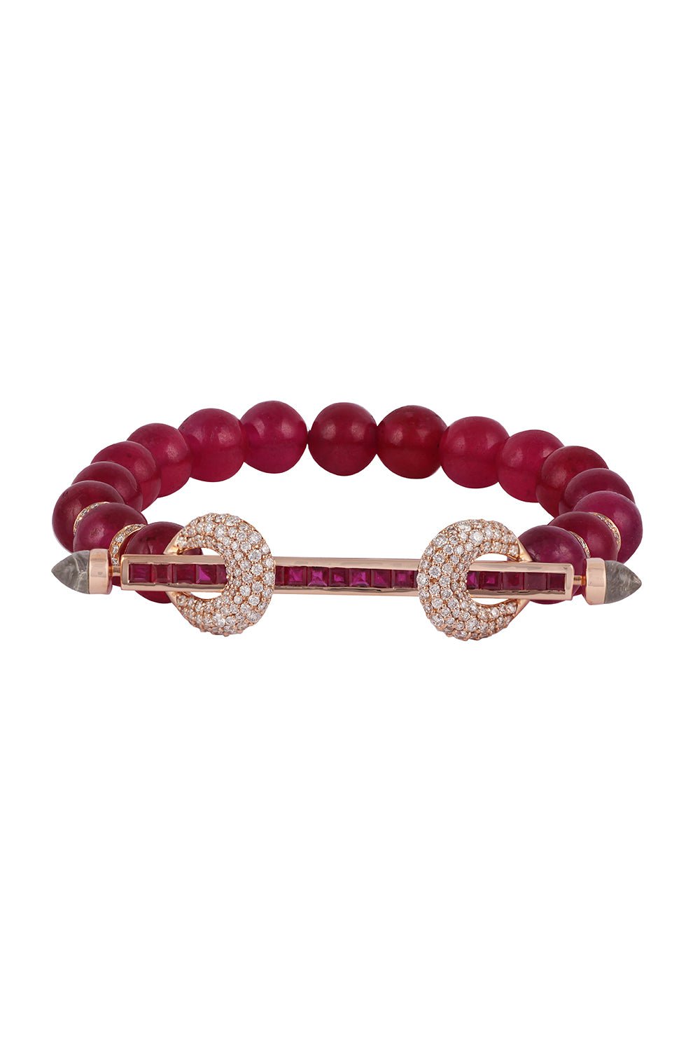 ANANYA-Ruby Diamond Chakra Bracelet-ROSE GOLD