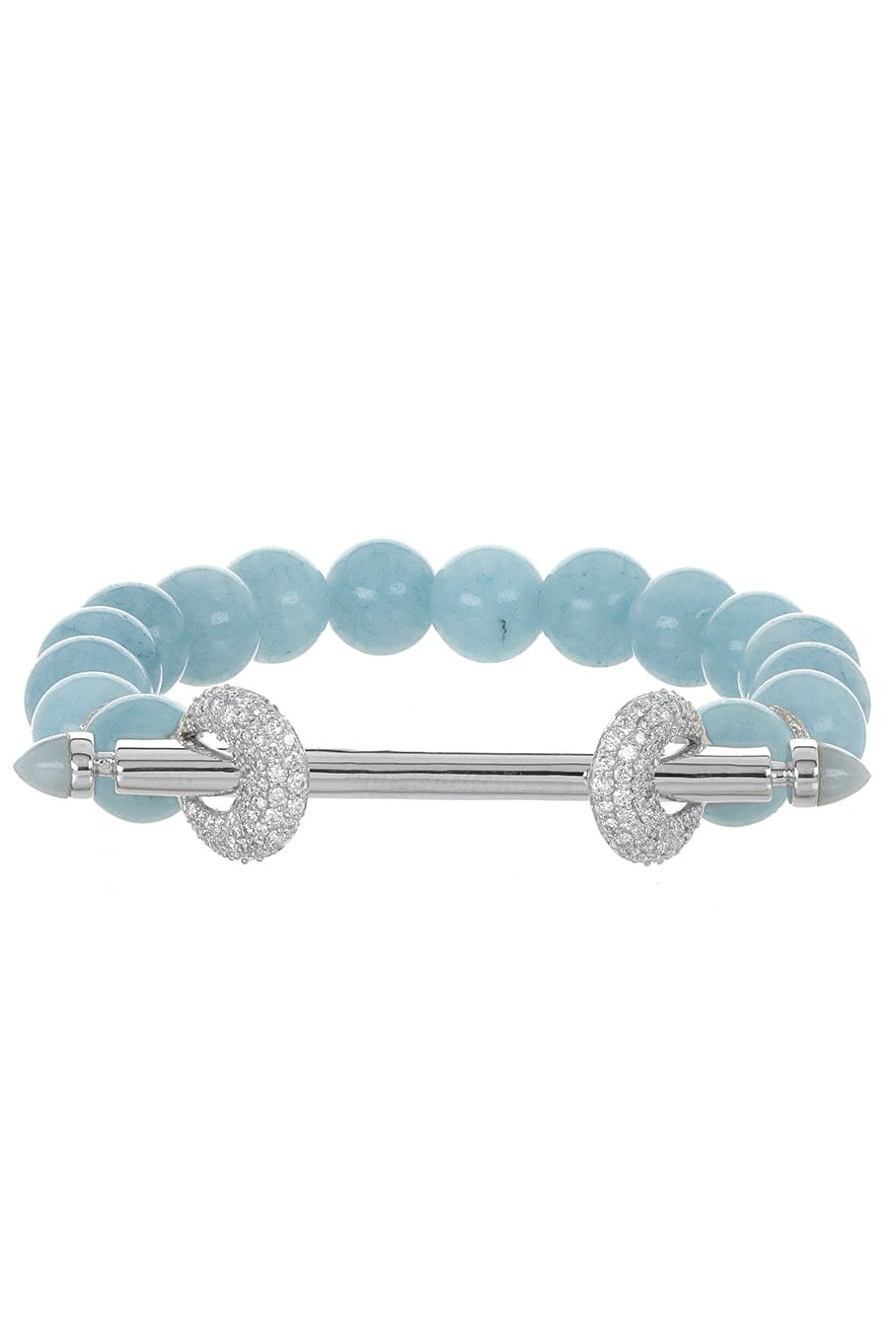 ANANYA-Aquamarine Diamond Chakra Bracelet-WHITE GOLD