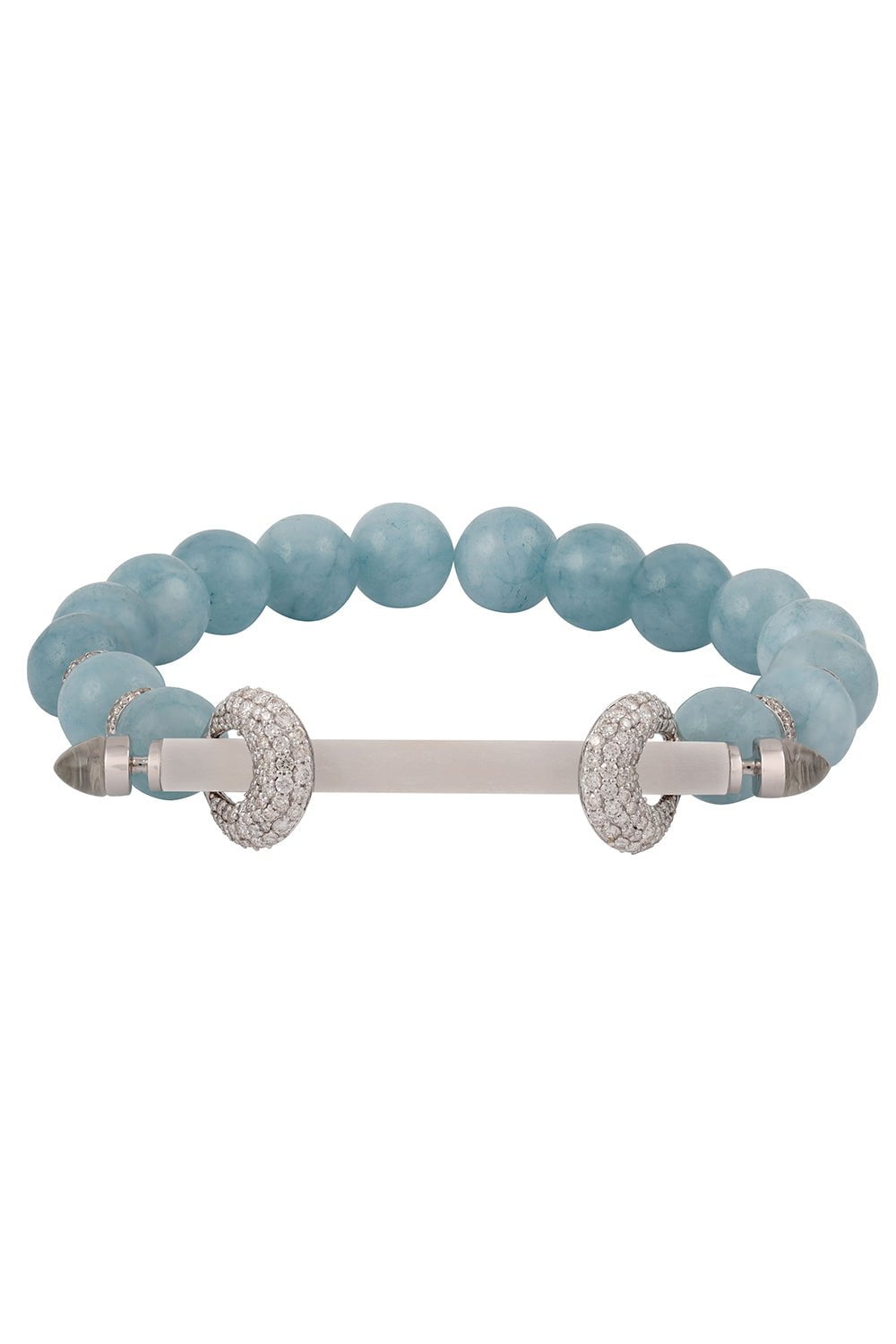 ANANYA-Aquamarine Quartz Chakra Bracelet-WHITE GOLD