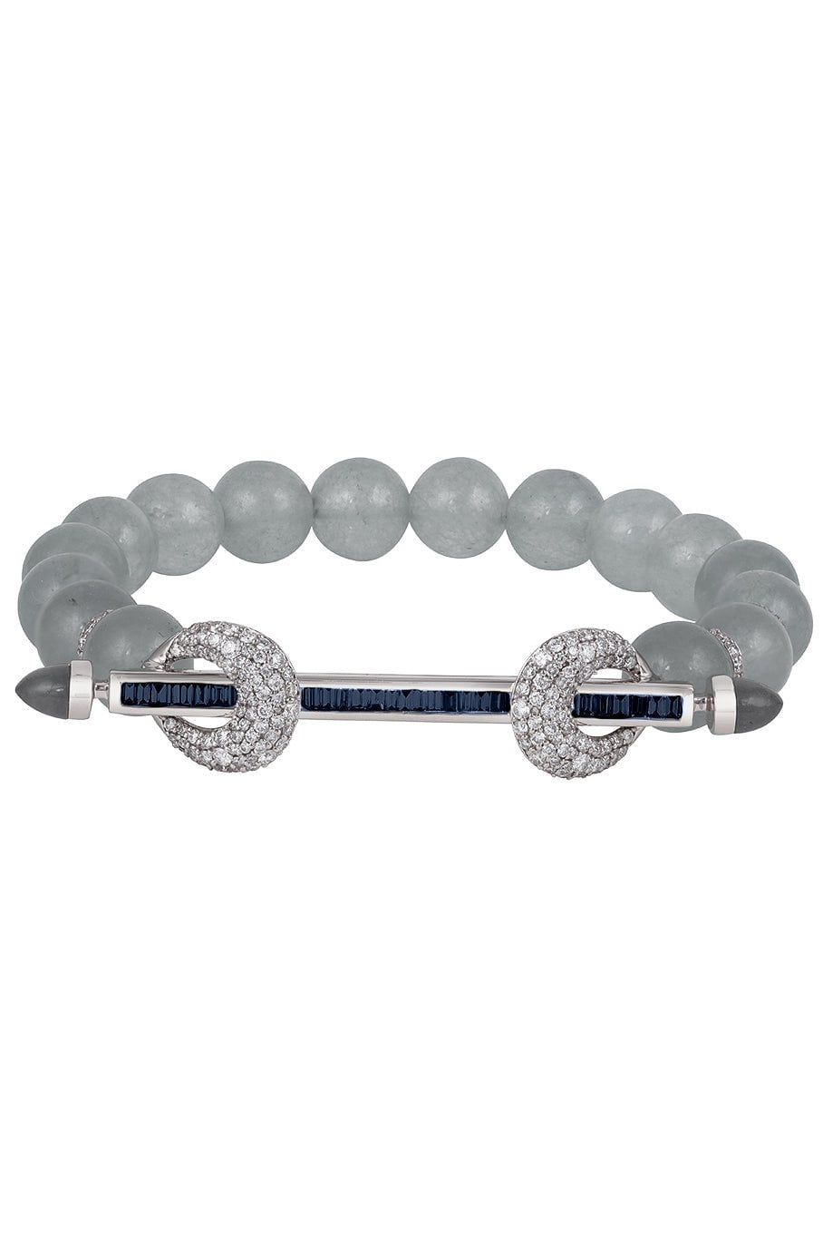 ANANYA-Blue Moonstone Chakra Bracelet-WHITE GOLD
