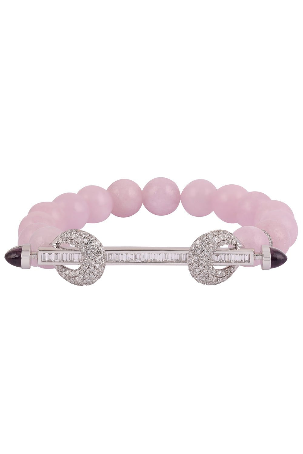 ANANYA-Kunzite Diamond Chakra Bracelet-WHITE GOLD