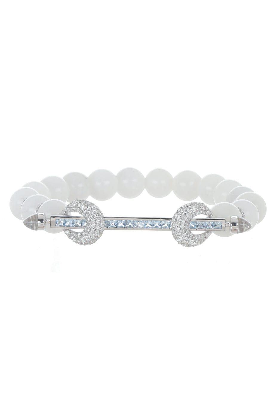 ANANYA-Moonstone Aquamarine Chakra Bracelet-WHITE GOLD