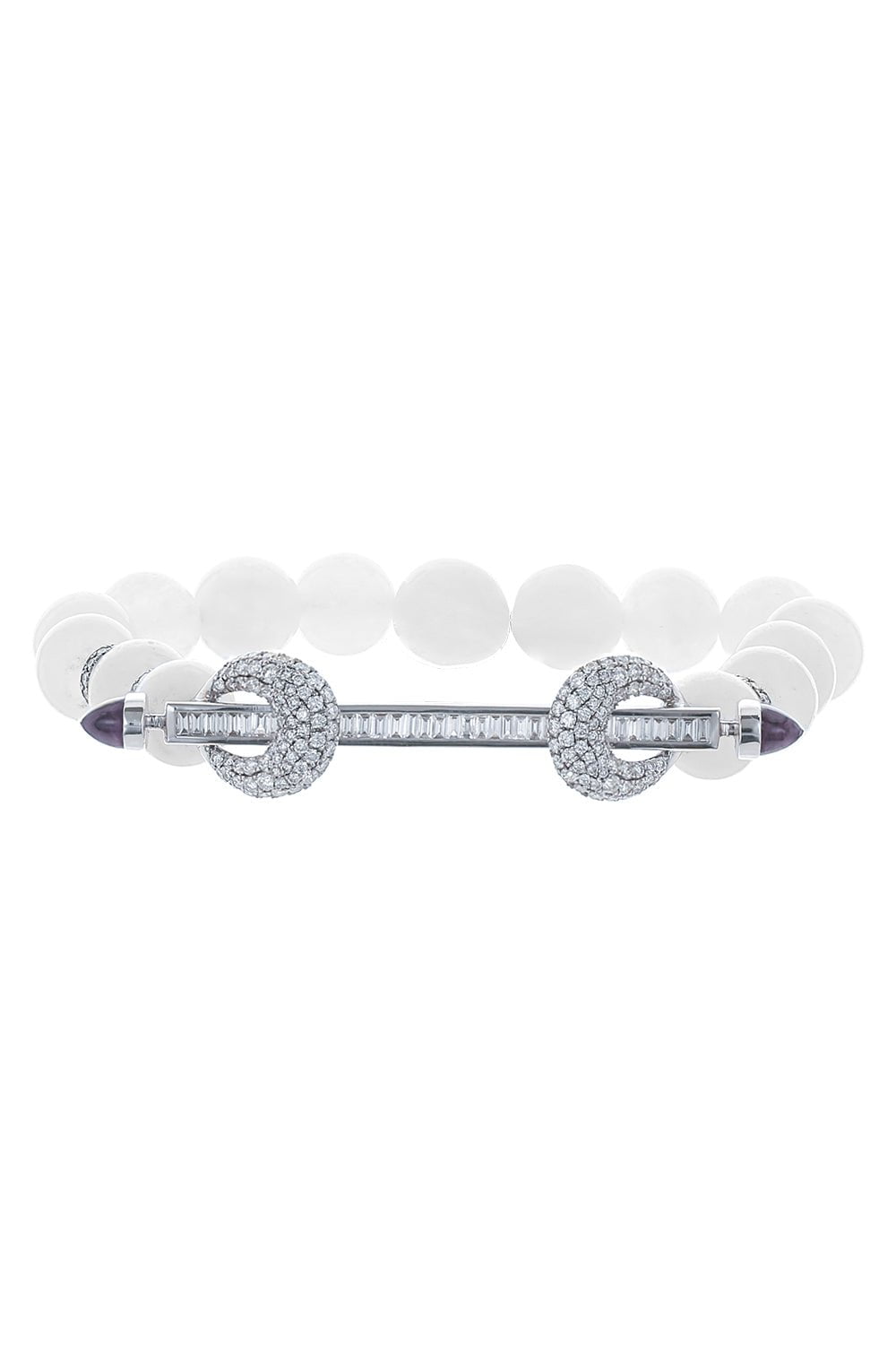 ANANYA-Quartz Diamond Chakra Bracelet-WHITE GOLD