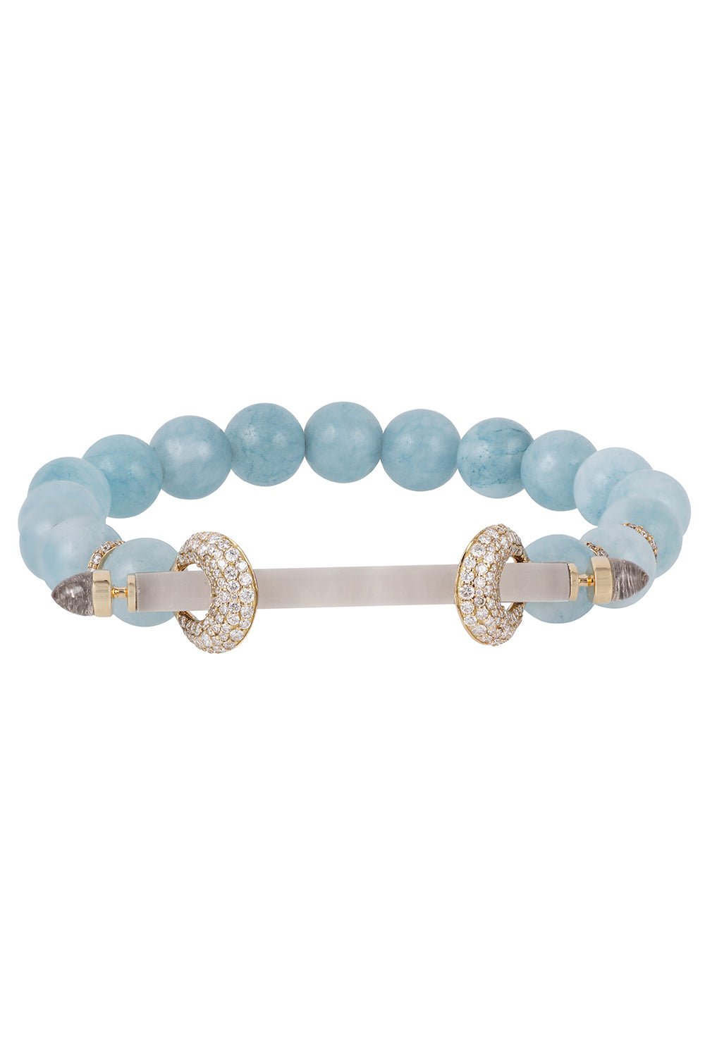 ANANYA-Aquamarine Citrine Chakra Bracelet-YELLOW GOLD