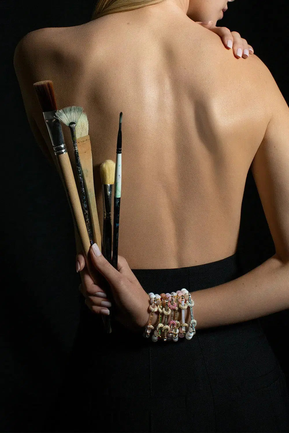 ANANYA-Pastel Rainbow Chakra Bracelet-YELLOW GOLD