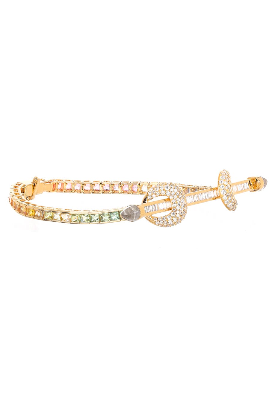 ANANYA-Pastel Rainbow Chakra Bracelet-YELLOW GOLD