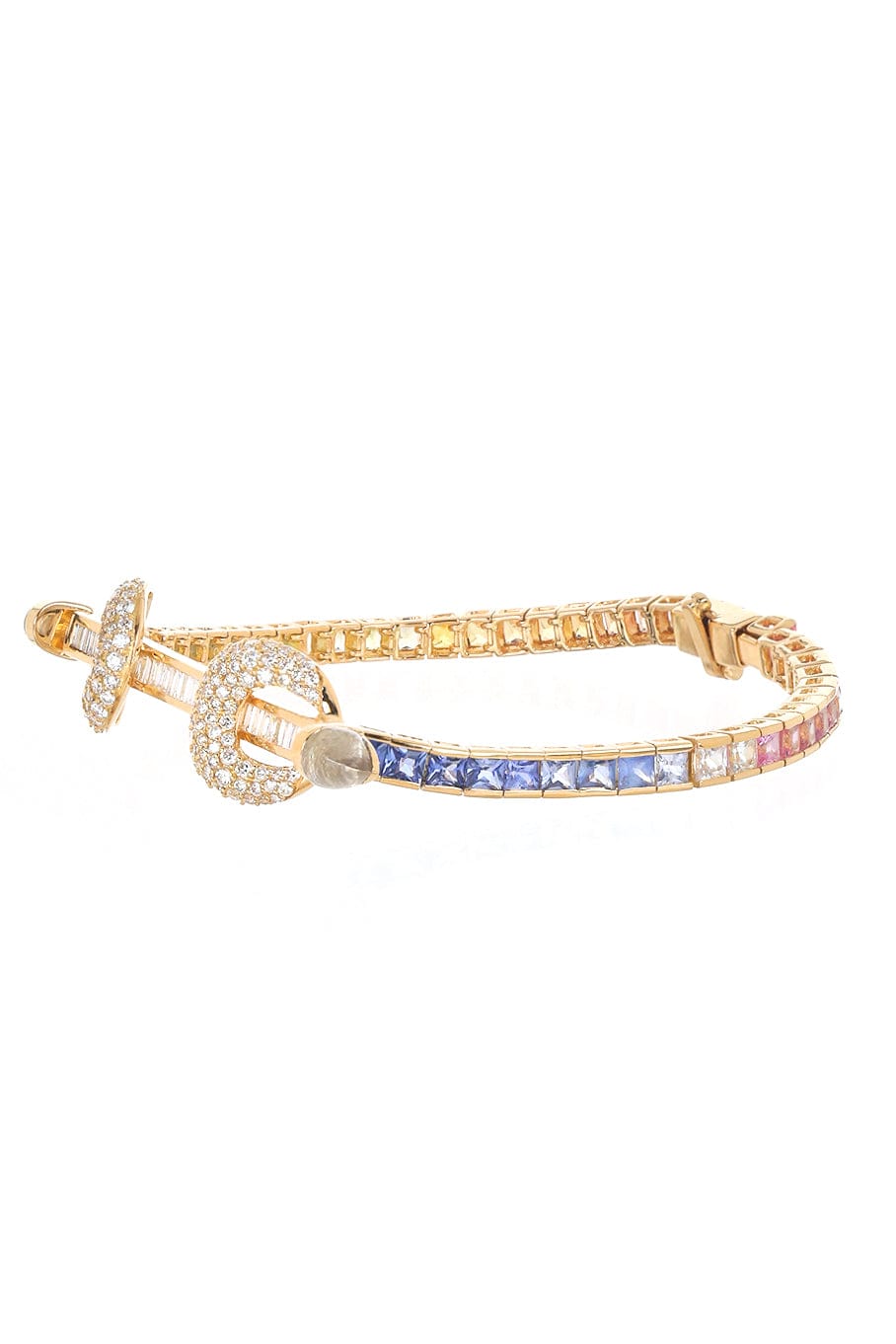 ANANYA-Pastel Rainbow Chakra Bracelet-YELLOW GOLD