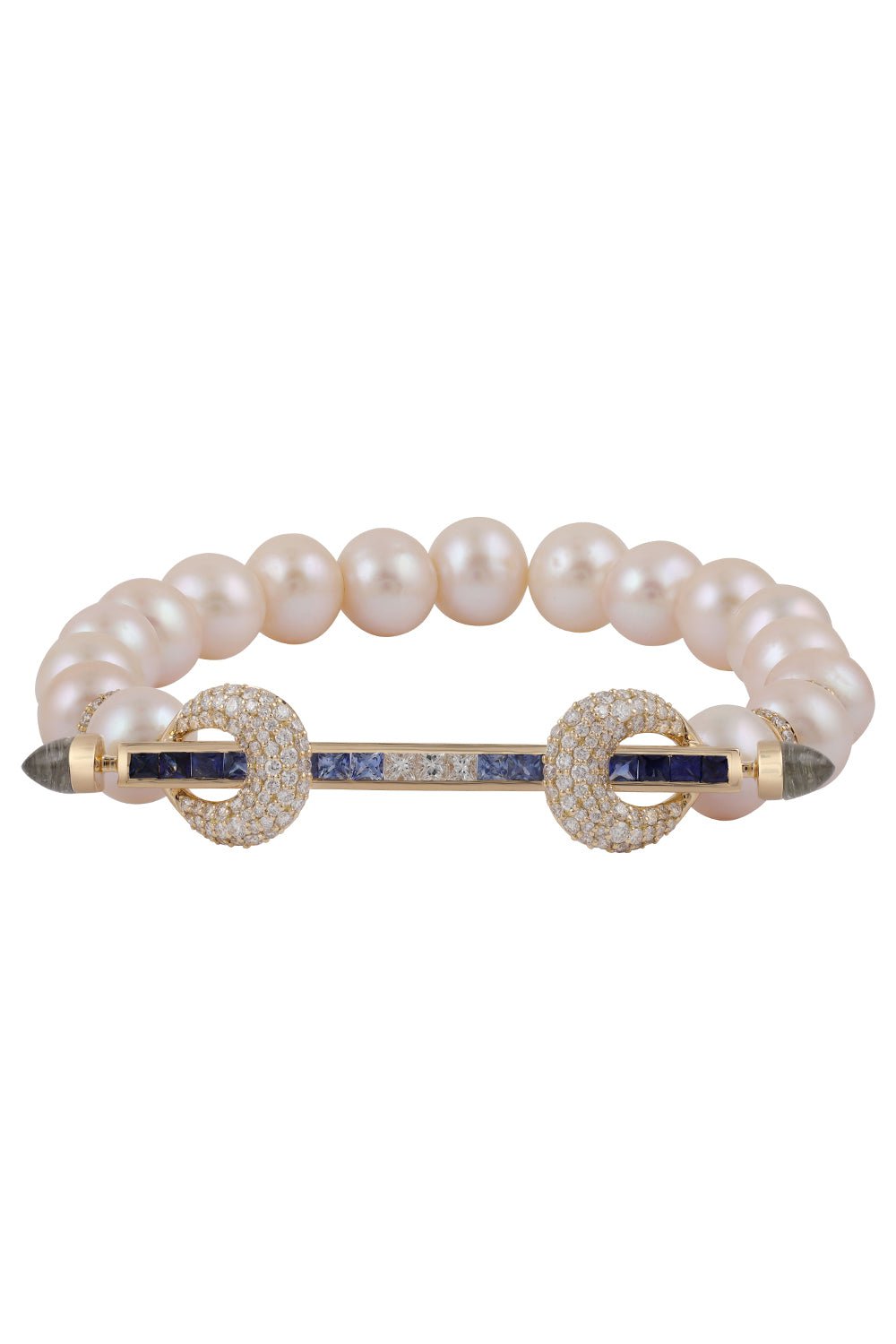 ANANYA-Pearl Sapphire Bracelet-YELLOW GOLD