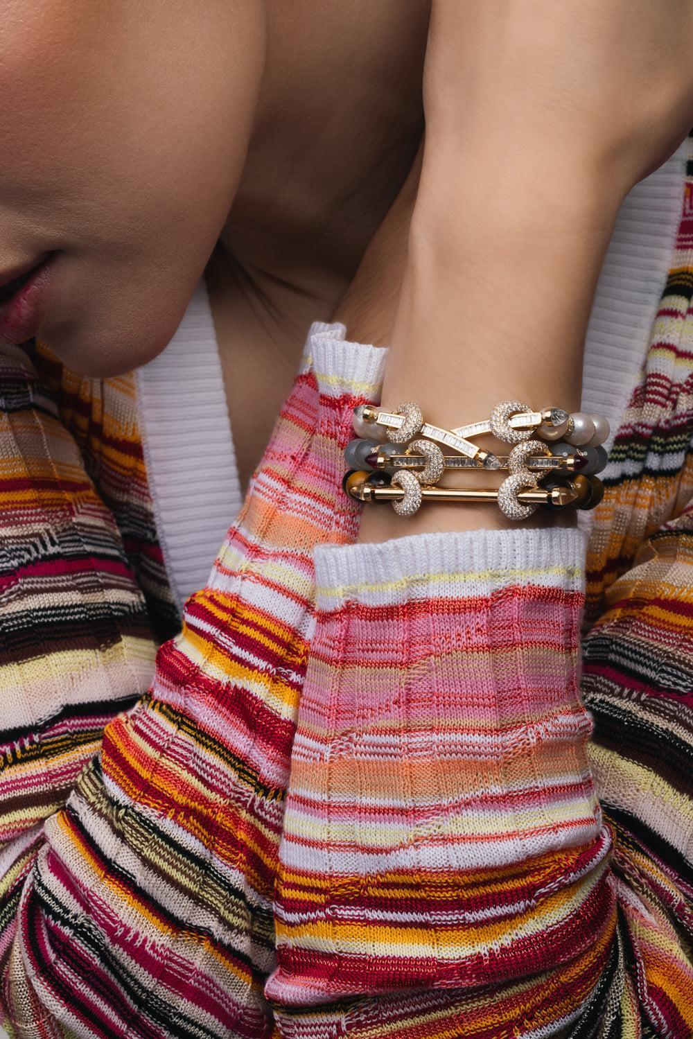 Tigers Eye Chakra Bracelet-YELLOW GOLD-JEWELRYFINE JEWELBRACELET O-ANANYA