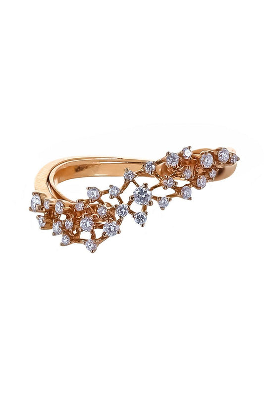 Diamond Scatter Band Ring - Rose Gold