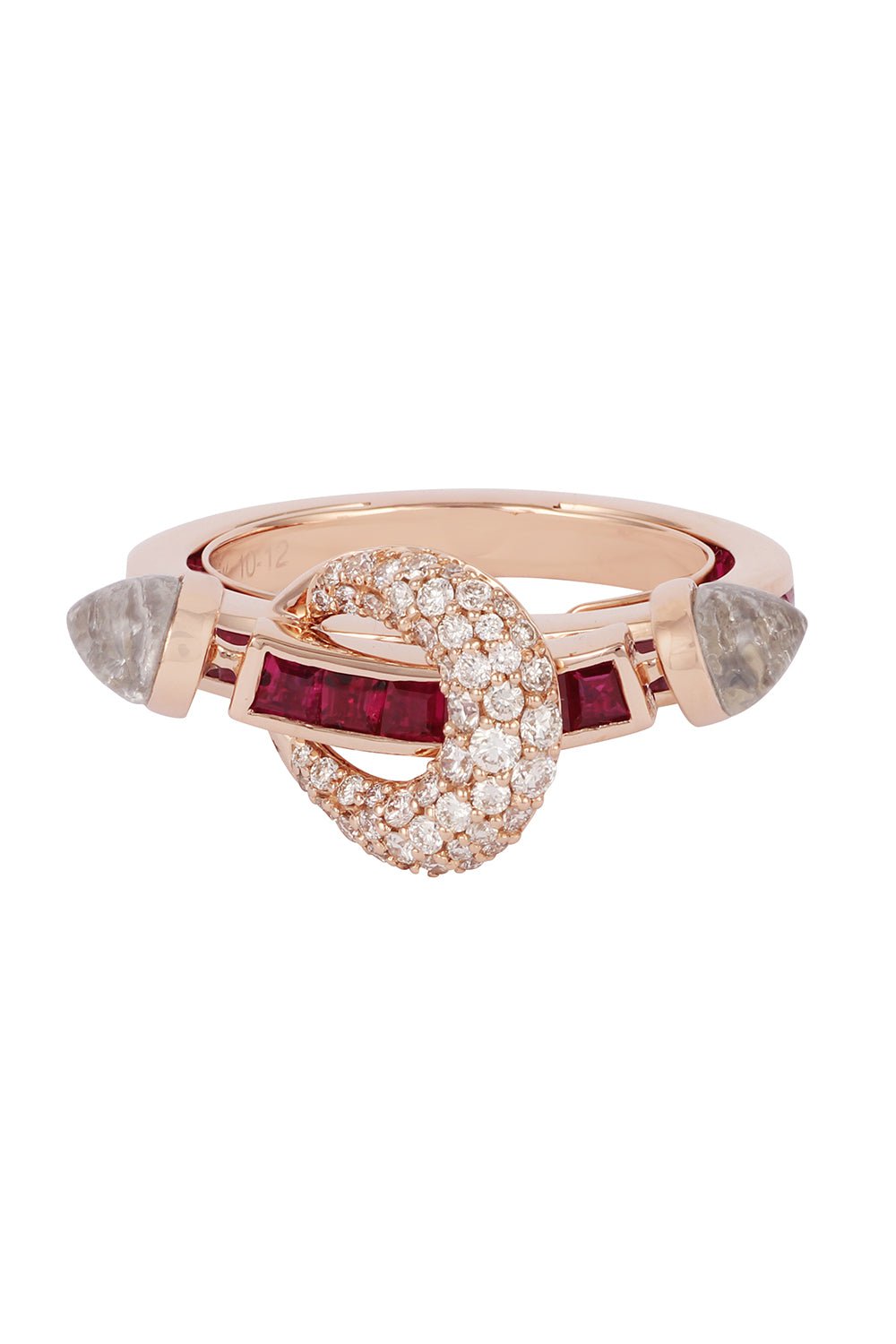 ANANYA-Ruby Diamond Chakra Ring-ROSE GOLD