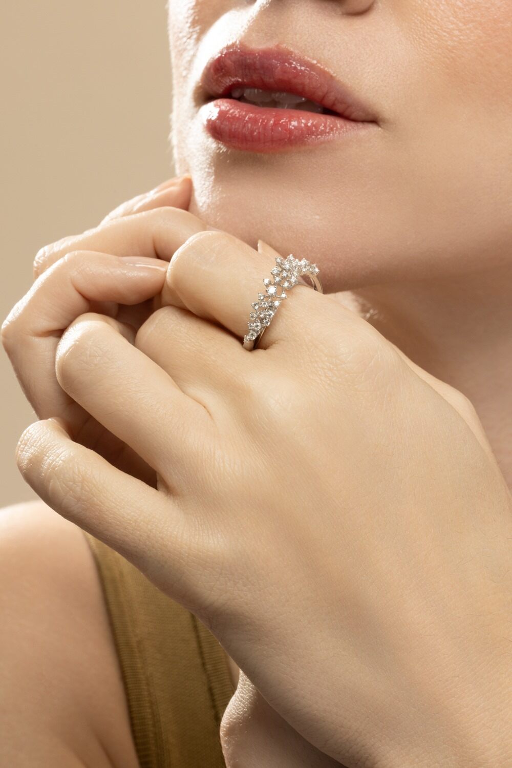 Diamond Scatter Band Ring - White Gold-WHITE GOLD-6.25-JEWELRYFINE JEWELRING-ANANYA
