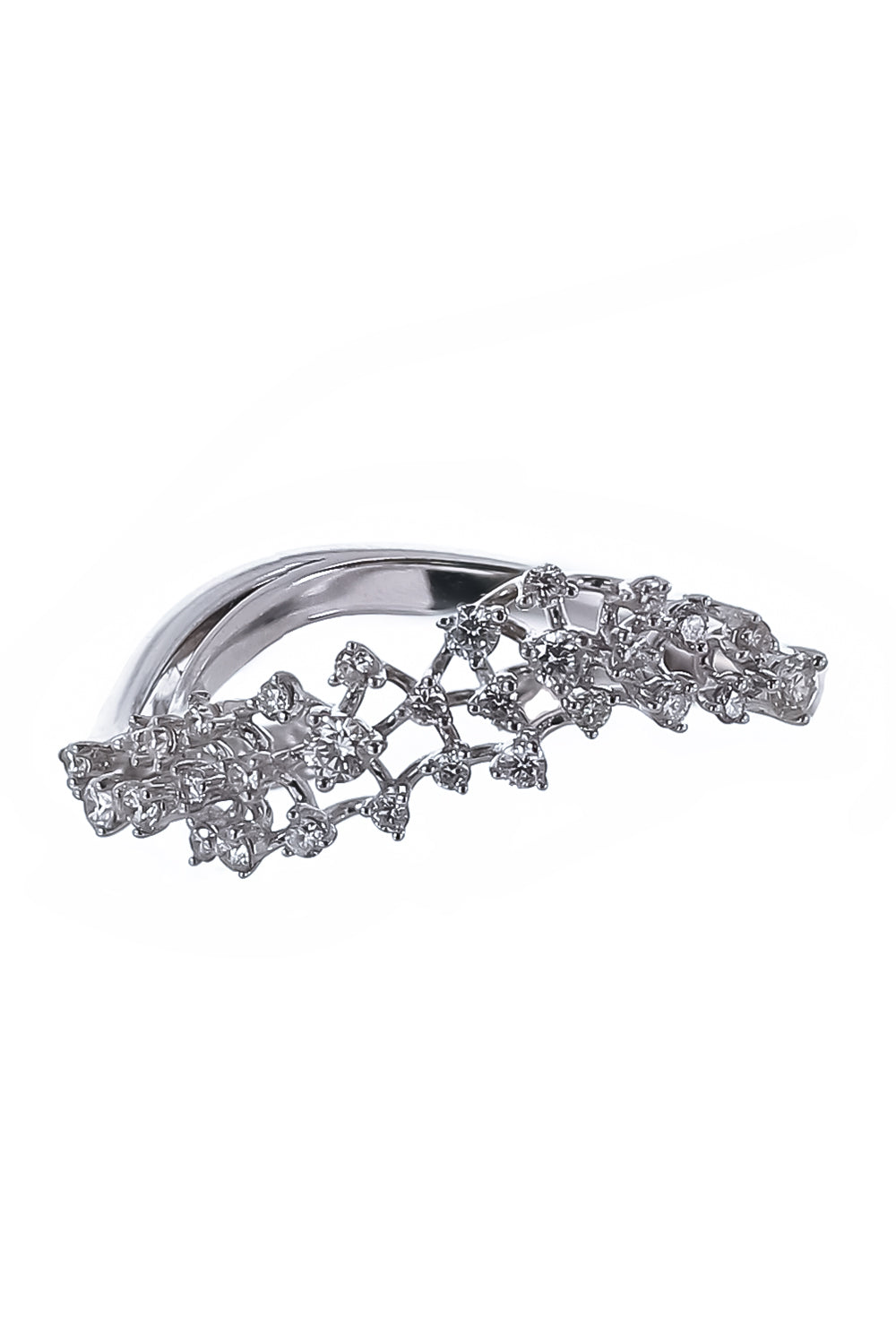 Diamond Scatter Band Ring - White Gold-WHITE GOLD-6.25-JEWELRYFINE JEWELRING-ANANYA
