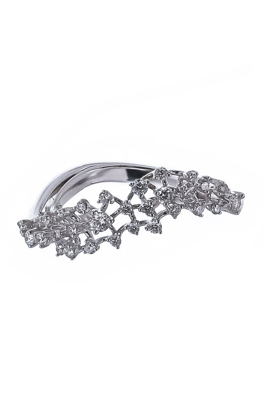 Diamond Scatter Band Ring - White Gold