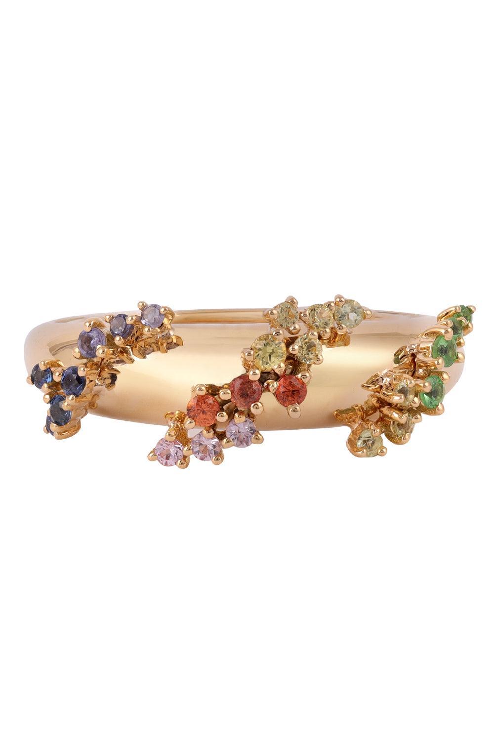 Gem Scatter Rainbow Ring-YELLOW GOLD-7-JEWELRYFINE JEWELRING-ANANYA