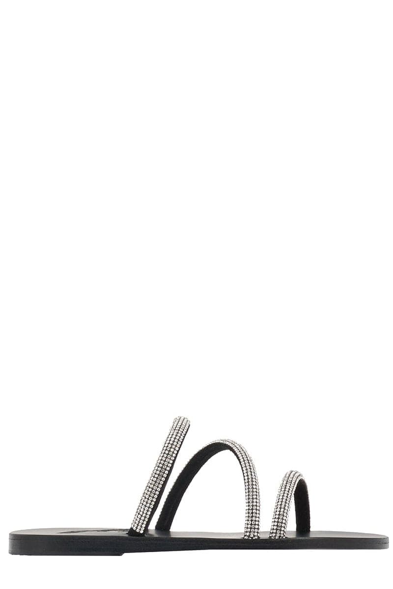 ANCIENT GREEK SANDALS-Polytimi Diamante Flat Sandal-